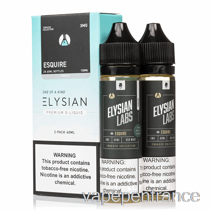 Esquire - Laboratoires Elysian - Stylo Vape 120 Ml 3 Mg